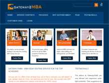 Tablet Screenshot of gateway2mba.com